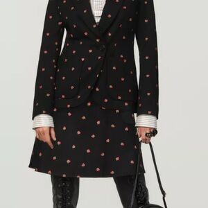 Zara Stefano Pilati strawberry skirt